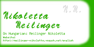 nikoletta meilinger business card